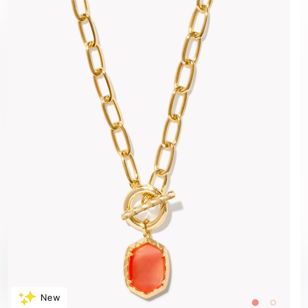 Kendra Scott Gold and Orange Necklace